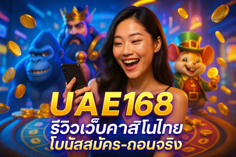 UAE168 รีวิวเว็บคาสิโนไทย โบนัสสมัคร-ถอนจริง
